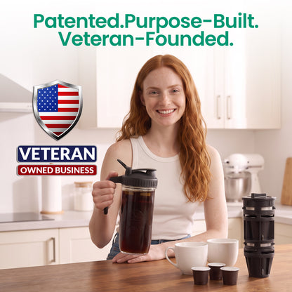 Kevo Double Barrel Cold Brew Coffee Maker for K-Cup Pods, No Electricity