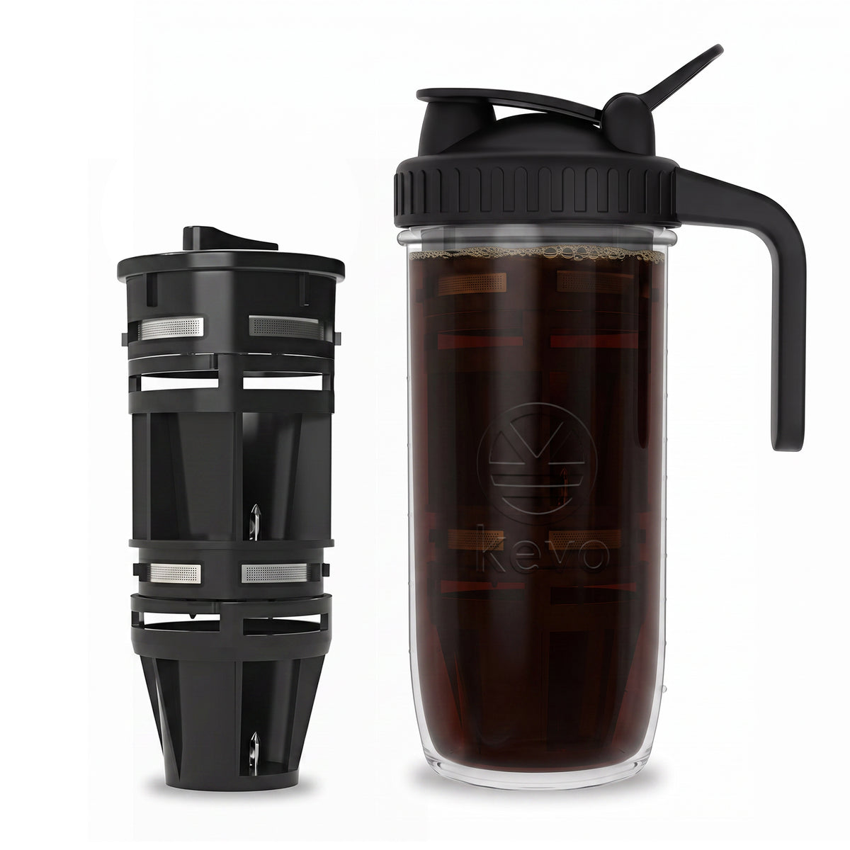 Kevo Double Barrel Cold Brew Coffee Maker for K-Cup Pods, No Electricity